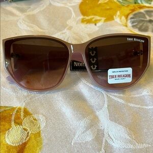 True Religion Women's Pink Gradient Sunglasses with Brown Lenses NWT